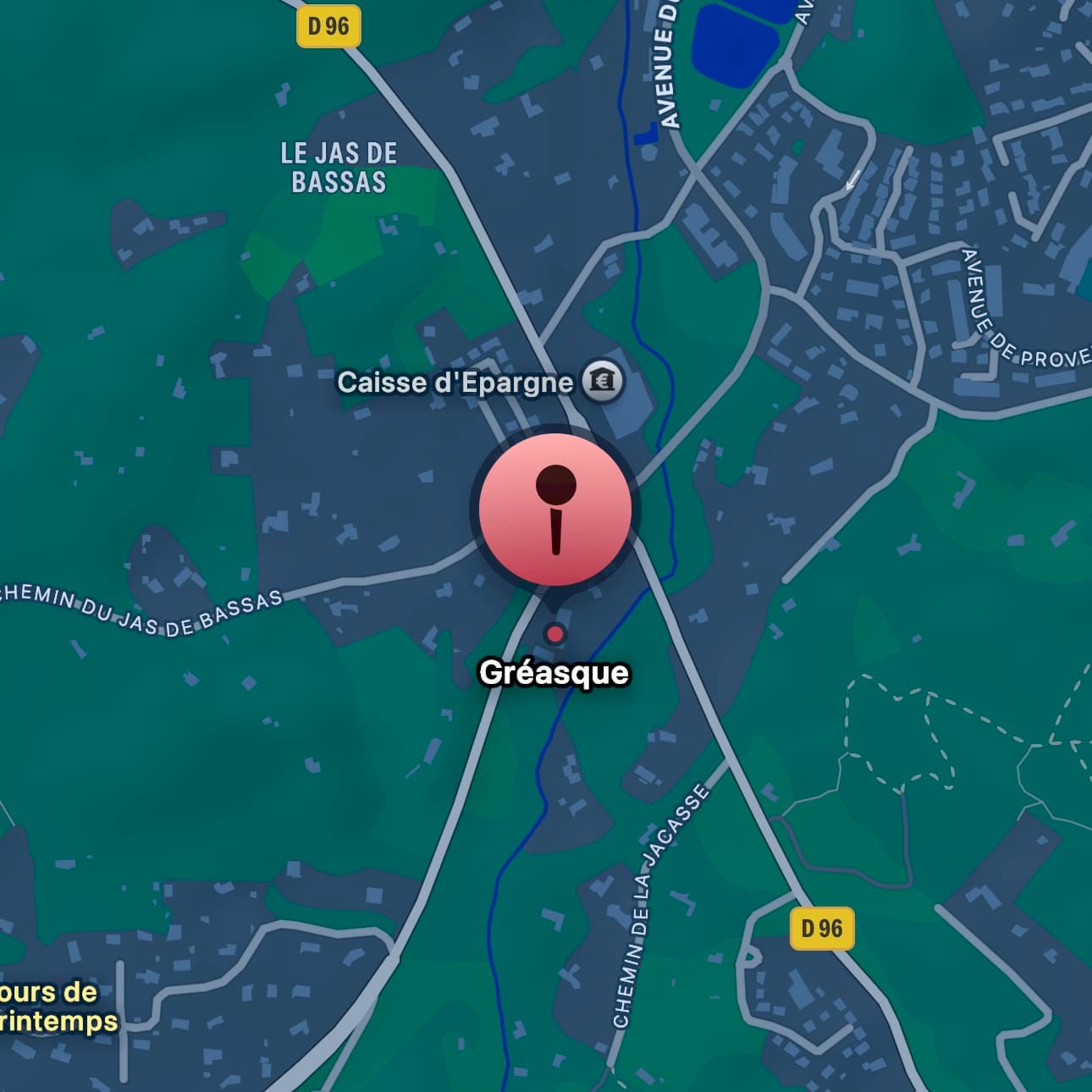 Carte de localisation de Gréasque