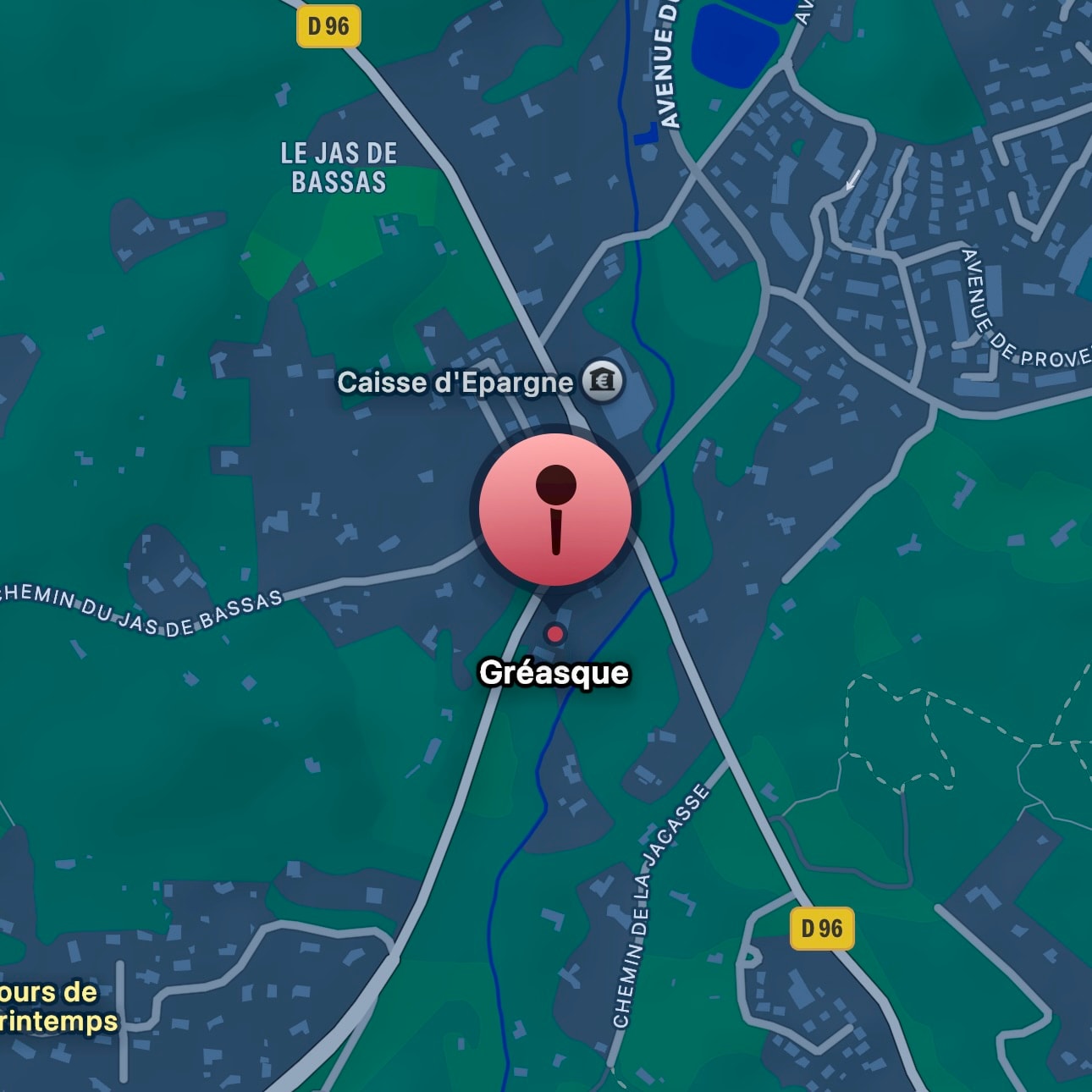 Carte de localisation de Gréasque