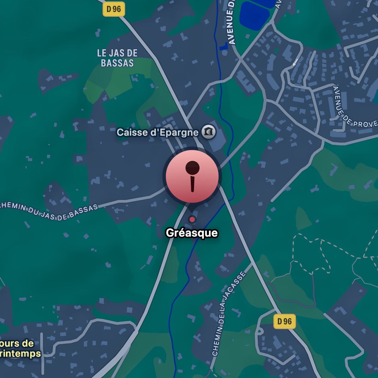 Carte de localisation de Gréasque